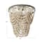 Hello Honey® 16" Tiered Draped Wood Bead & Metal Semi-Flush Light